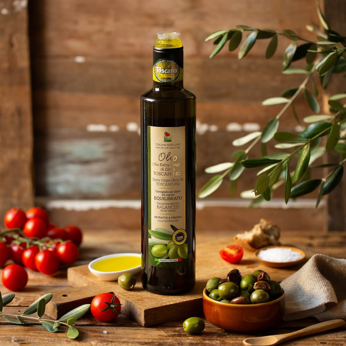 Extra Virgin Olive Oil Toscano IGP (Balanced flavor) - EMILIA FOOD LOVE Selected with love in Italy
