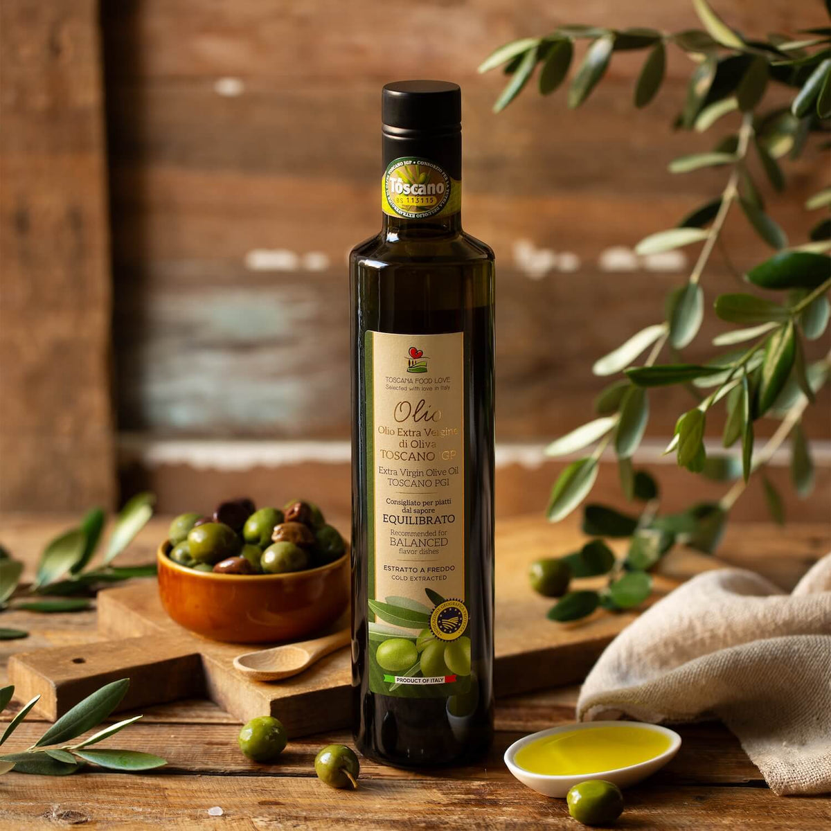Extra Virgin Olive Oil Toscano IGP (Balanced flavor) - EMILIA FOOD LOVE Selected with love in Italy