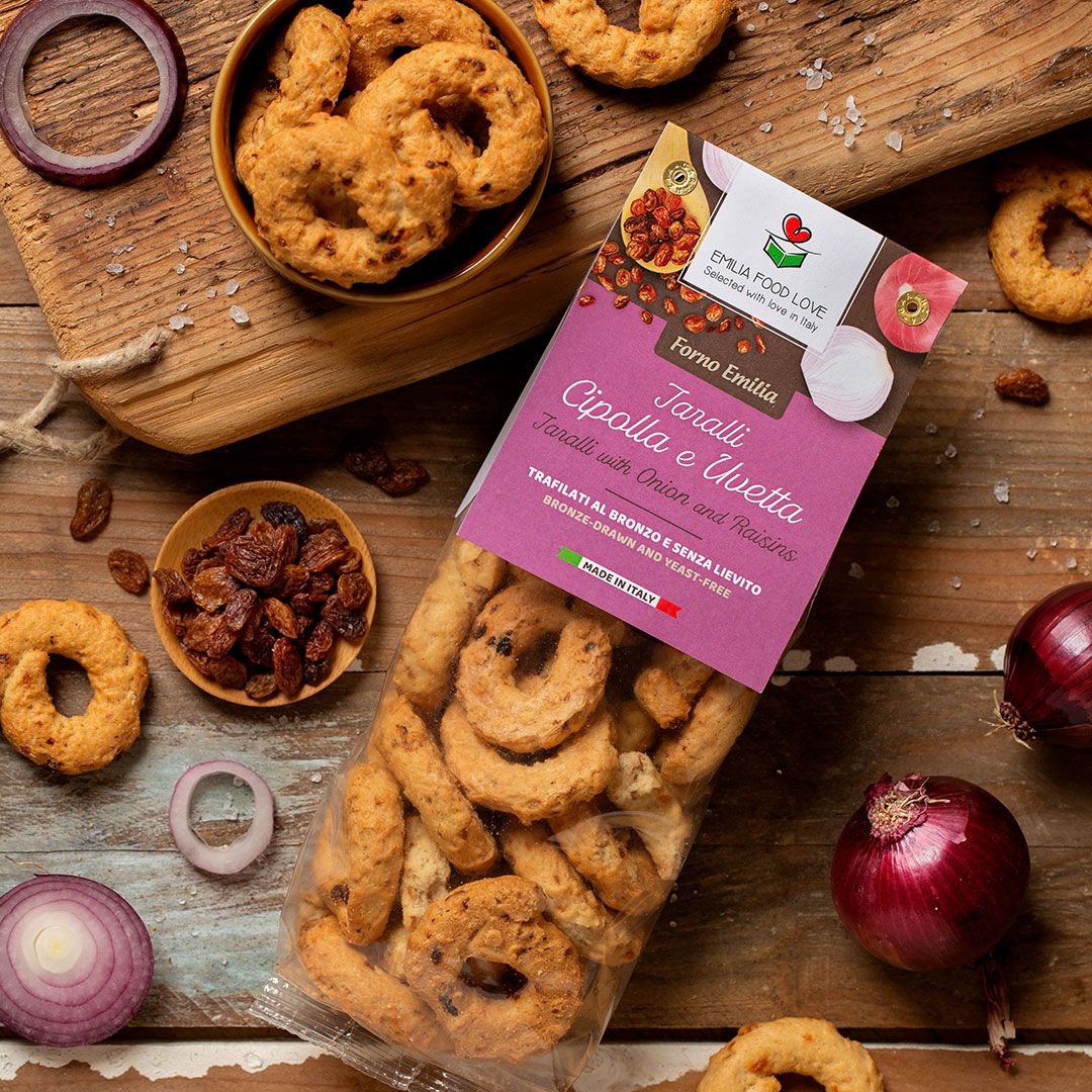 Taralli with Onion and Raisins - Forno Emilia 8.8 oz (250 g)
